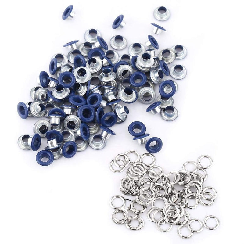 Metal Eyelets Grommets, 100Sets 5Mm Metallic Scrapbooking Eyelets Buckle Leath