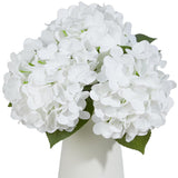 24" White Full Faux Hydrangea Flowers, Real Touch Hydrangeas Spring Flowers Artificial Silk Flowers For Home Decor Indoor Wedding Table Centerpieces Party 3 Pcs