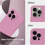 iPhone 16 Pro Silicone Case, Camera Protection, 2 Screen Protectors, 6.3"