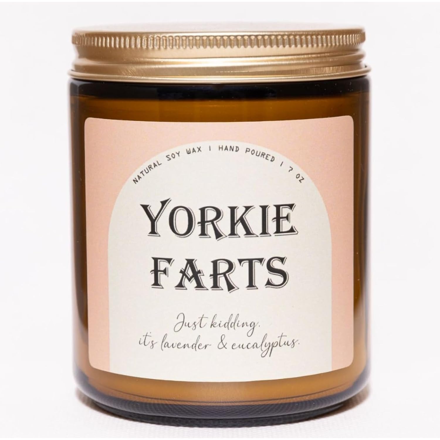 Yorkie Gifts & Decor, Yorkie Gifts For Women & Men, Dog Mom Gift, Yorkshire Terrier Gift - Lavender & Eucalyptus Soy Wax Scented Candle, 7Oz