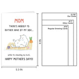 Cute Cat Mom Mothers Day Card For Mother Stepmother Grandma, Happy Mothers Day Gifts From Cat, Gift For Best Cat Mom Birthday