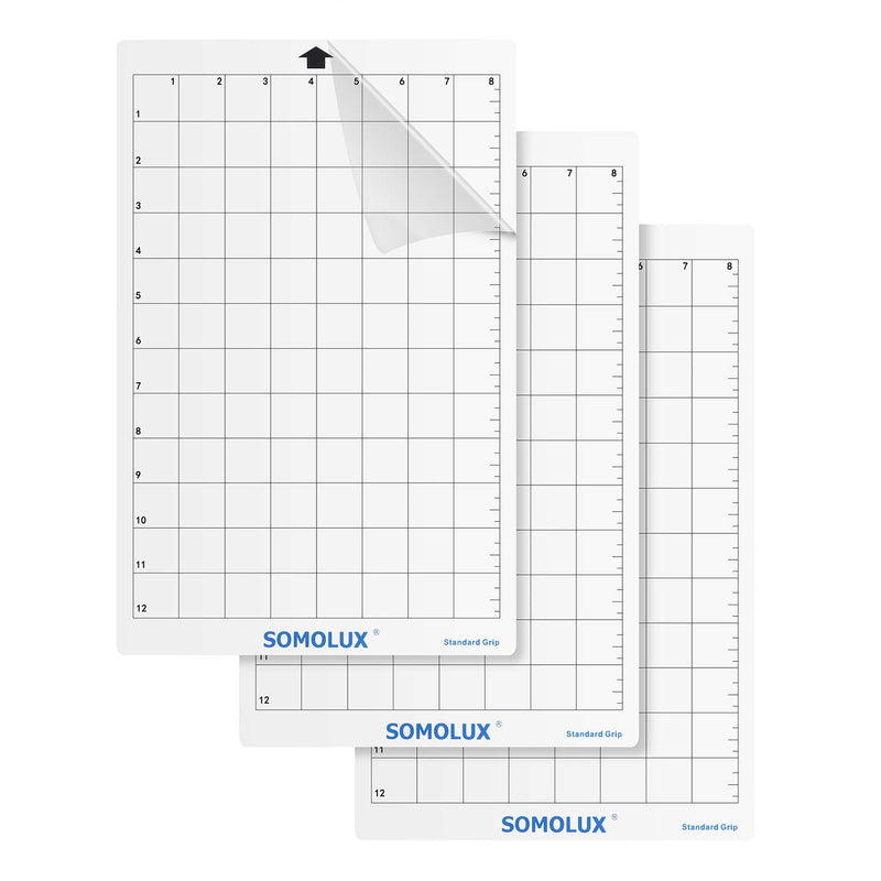 Standard-Grip Cutting Mat 12 ×8 3Pcs By , Suit For Kricut, Silhouette Electron