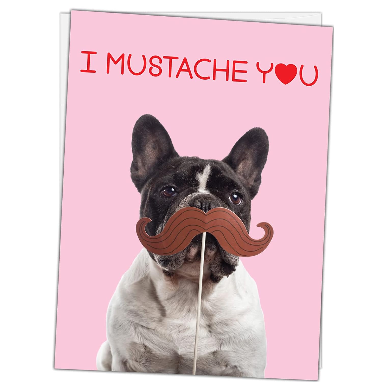 I Mustache You: Will You Be My Valentine Card With Greeting Card Mailing Envelope