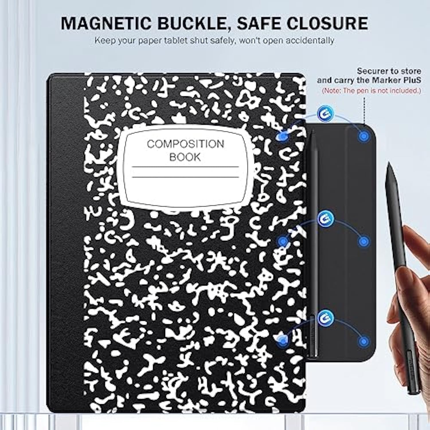 MoKo for Remarkable 2 Tablet Case, Lightweight Ultra-Thin Magnetic Case with W