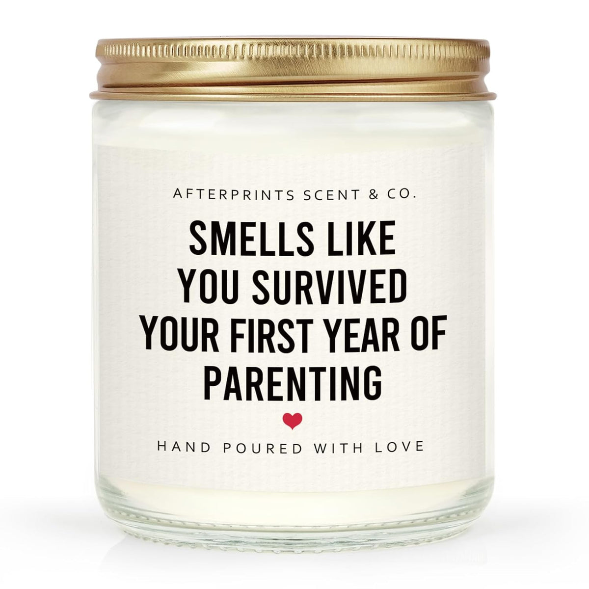 Funny New Parents Gifts For Couples, First Year Of Parenting Candle, 1St Birthday Gift For Parents, New Mom And Dad Gifts On Babys First Birthday, Lavender Scented Candles 7Oz