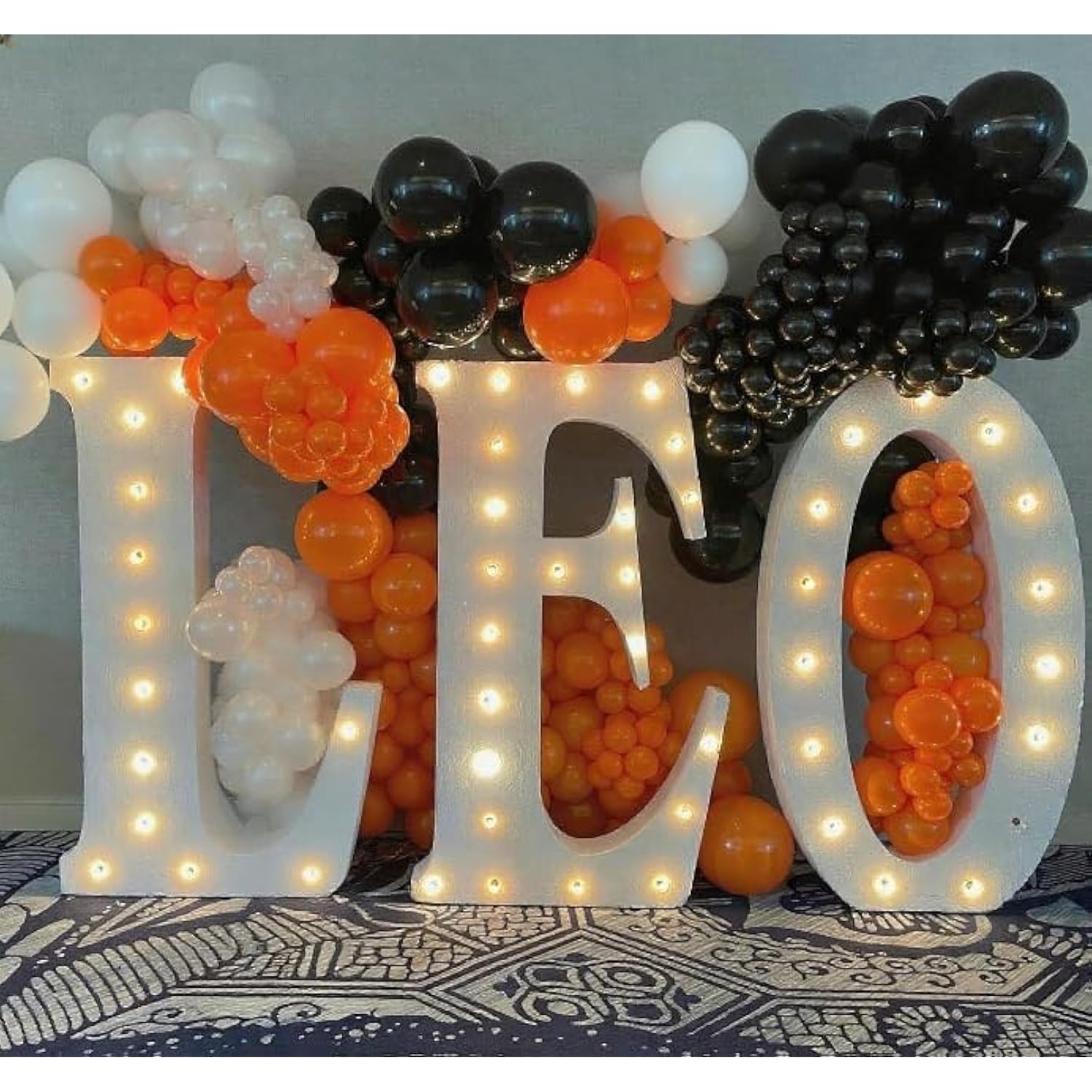Black White Orange Balloon Arch Kit 140PCS Halloween Balloons for Birthday Thanksgiving Party Decor