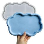 Cloud Shape Tray Silicone Mold Storage Tray Container Mold For Resin Concrete Jewelry Trinket Plate Dish Vanity Candle Holder Mold For Epoxy Resin Casting Creative Art Craft Home Decor