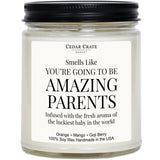 - Thoughtful New Parents Gifts For Couples,Best Gifts For First Time Mom And Dad, Expectant Parents, Gender Reveal Candle And Baby Congratulations - 100% Soy Wax, Made In Usa