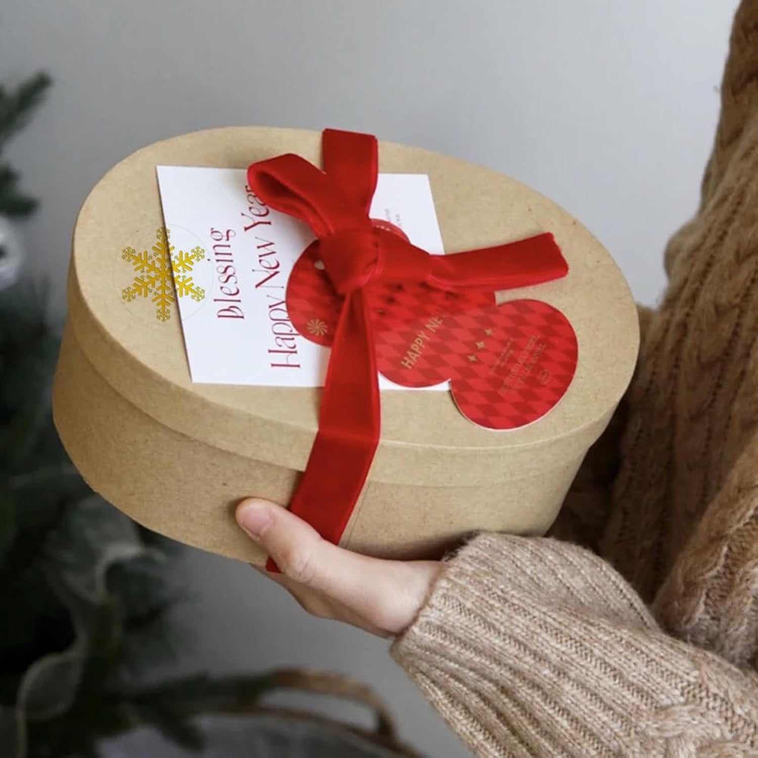 Merry Christmas Stickers Christmas Gold Foil Roll Seal Self-Adhesive Label 1000 Pcs 1" Round Xmas Envelope Card Gift Box Decoration