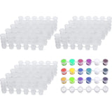 150 Strips 900 Pots Empty Paint Strips Paint Cup Pots Mini Strips Clear Plastic Storage Containers With Lids Art Painting Craft Supplies For Classrooms Schools Paintings Art Festivals (3 Ml)