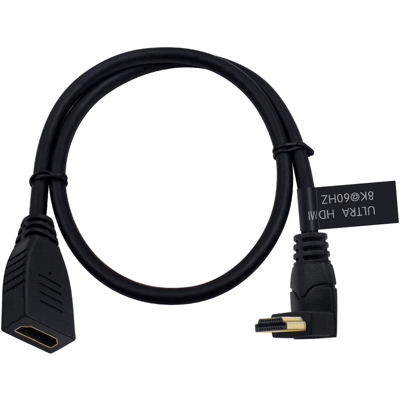 8K Hdmi Extension Cable, Hdmi 2.1 Cable 90 Degree Up Angle Hdmi Male To Female