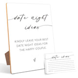 Date Night Ideas, Bridal Shower Games, Bridal Shower Decorations, Bridal Party Decorations, Bachelorette Party Games, Couples Games,1 Wooden Play Sign With Stand And 50 Cards Set