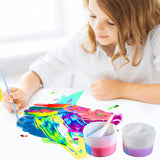 6 Pcs Silicone Split Cups, 2/7 Split Cups For Paint Pouring Reusable Resin Mixing Cups, Dividers Cup For Diy Paint Acrylic Resin Pouring