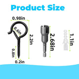 10Pcs Q-Hooks With Seat Belt Buckles, Suitable For Hanging Plants, Party Wind Chimes, Christmas Lights, Ceilings, And Wall Mounted Installations, With 1 Nut Driver