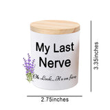 Candles Gifts For Women Funny Unique Christmas Birthday Self Care Relaxation Spa Gag Gifts For Sister Best Friend My Last Nerve Lavender Scented Soy Candle