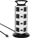 Power Strip Tower 14 Outlets 4 USB A 2 USB C 1875W 15A 6 Ft Extension Cord
