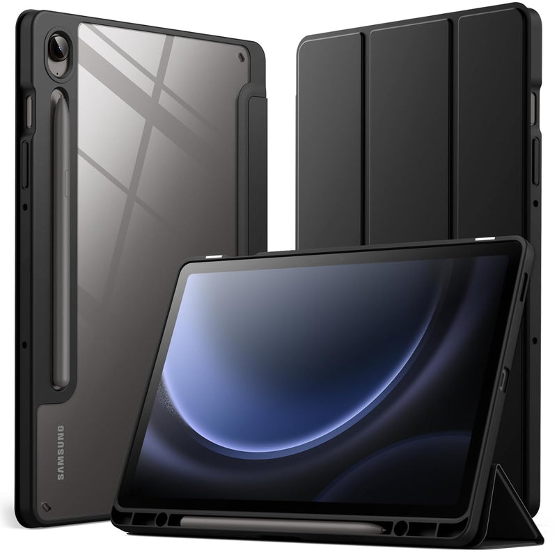 JETech Case for Samsung Galaxy Tab S9 FE 10.9-Inch with S Pen Holder, Clear Tr