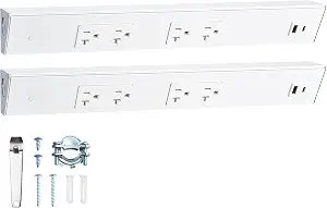 Under Cabinet Hardwired Power Strip 2 Pack 20A Outlets USB A USB C 16 Inch ETL Listed