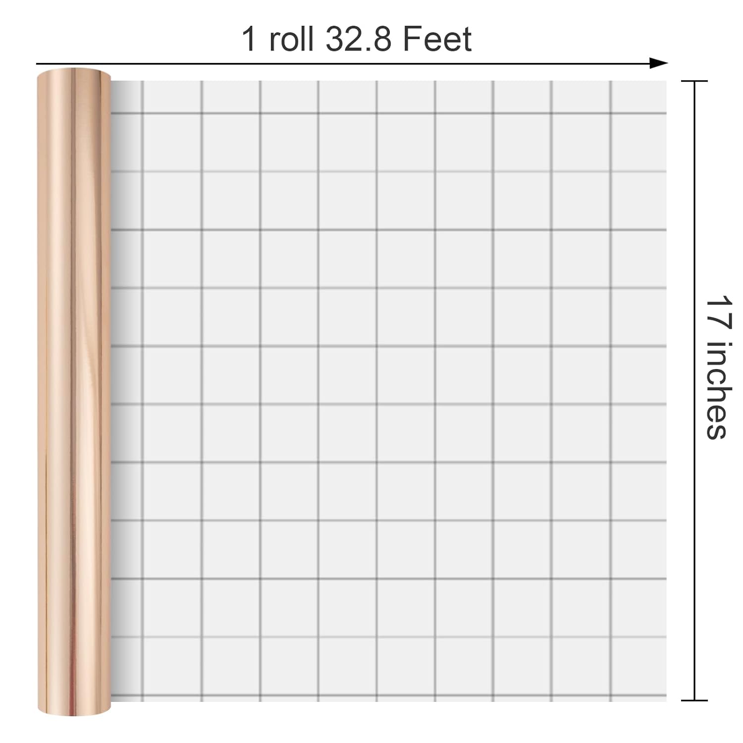 Dark Gold Wrapping Paper Roll - 17 In X 32.8 Ft(46.5 Sq.Ft.) Champagne Gold Gift Wrap With Grid Cutting Lines For Christmas, Wedding, Birthday, Valentines Day, Mothers Day, Baby Shower
