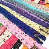 Lace Zippers For Sewing Assorted Lengths 35Cm(13.7Inch) Novelty 20Pcs/