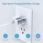 20W iPhone 15 Pro Fast Charger with 10ft USB C Cable for iPhone, iPad, Galaxy