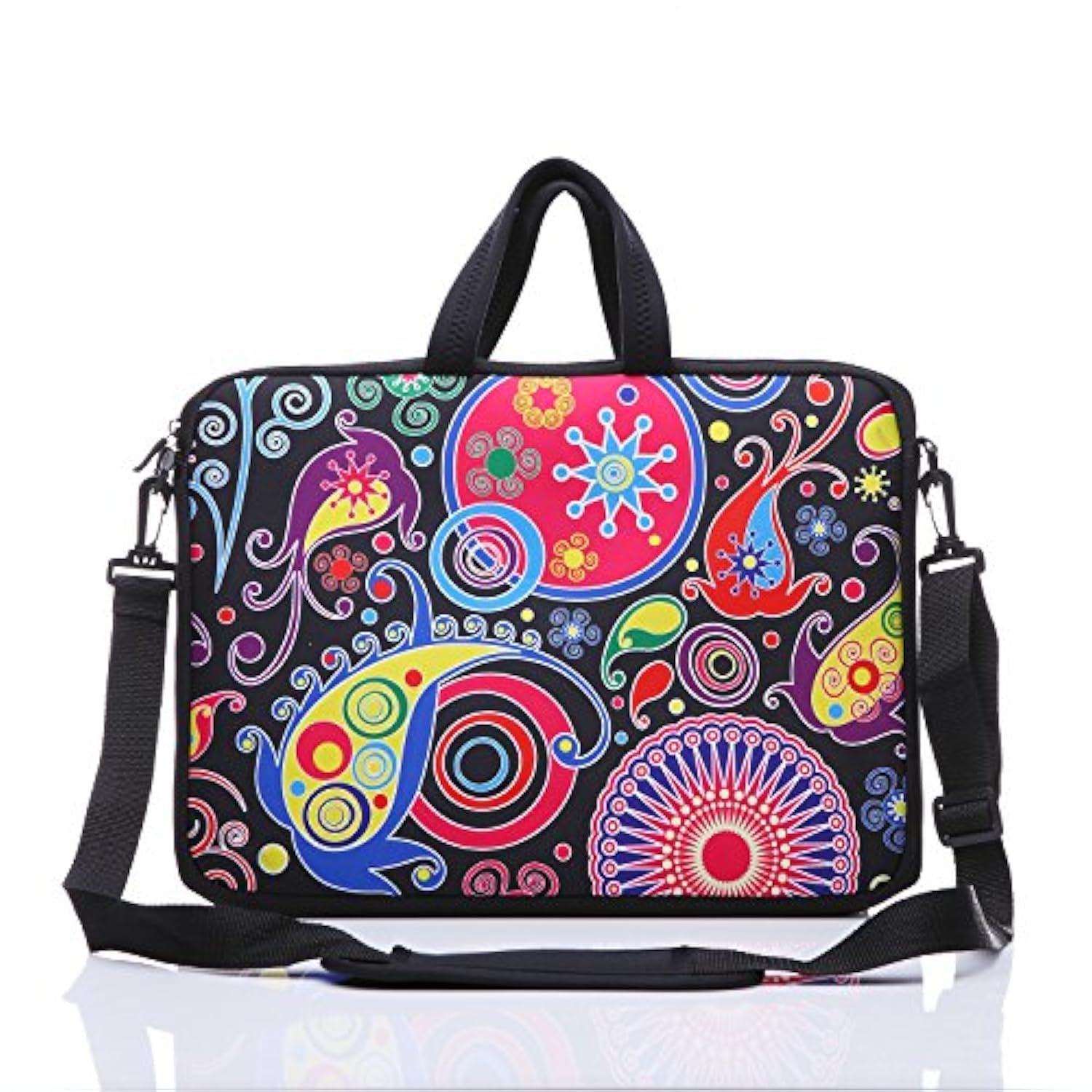 11-Inch To 12-Inch Neoprene Laptop Sleeve Case Bag With Shoulder Strap For 11", 11.6", 12" Ultrabook/Acer/Asus/Dell/Hp/Toshiba/Lenovo/Chromebook (Colorful)