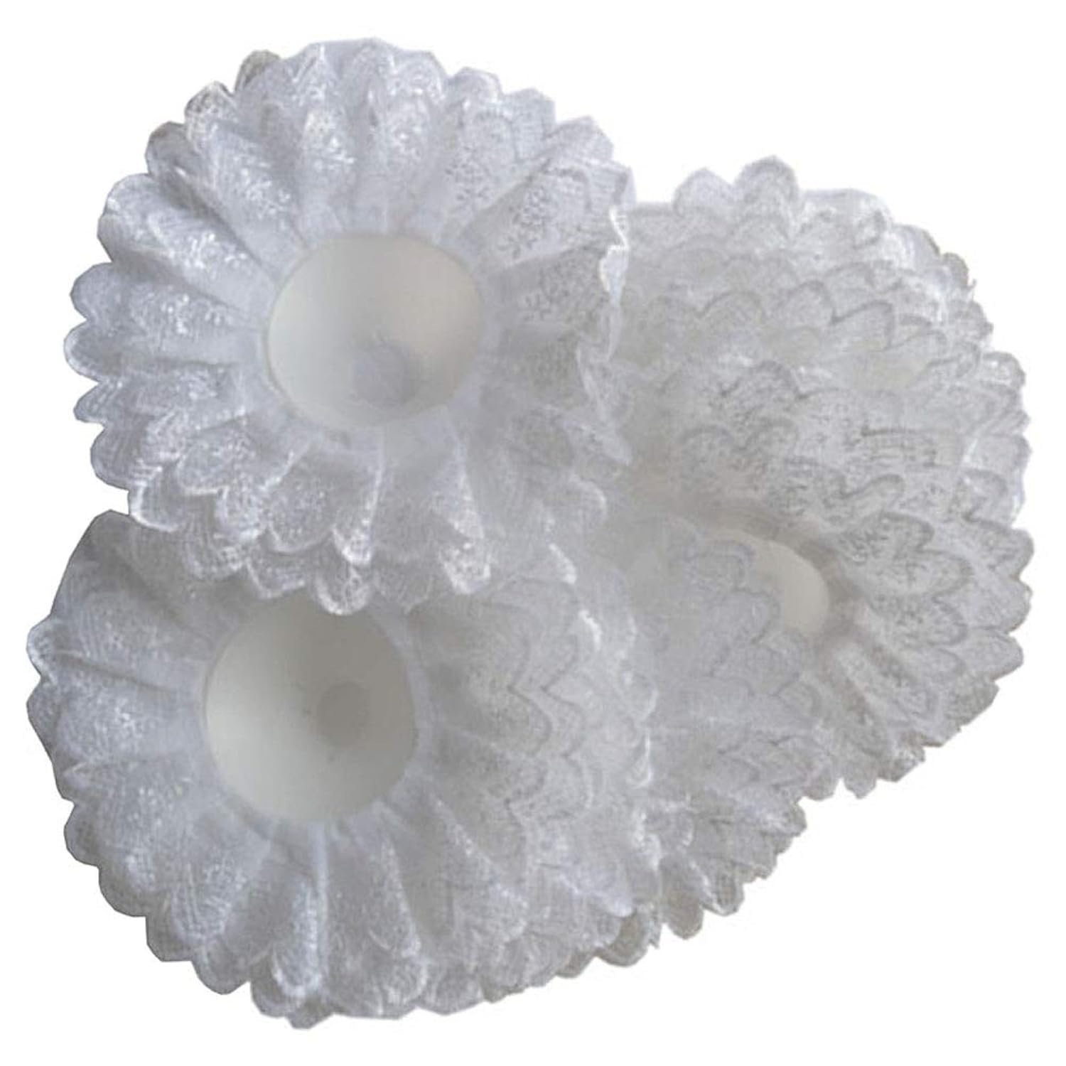 4 Pcs White Lace Bouquet Collar Wedding Bridal Bouquet Holder Collar For Flower Decoration Supplies