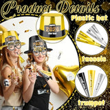 62pcs 2026 New Year Party Supplies Hats Glasses Trumpets Necklaces Stickers