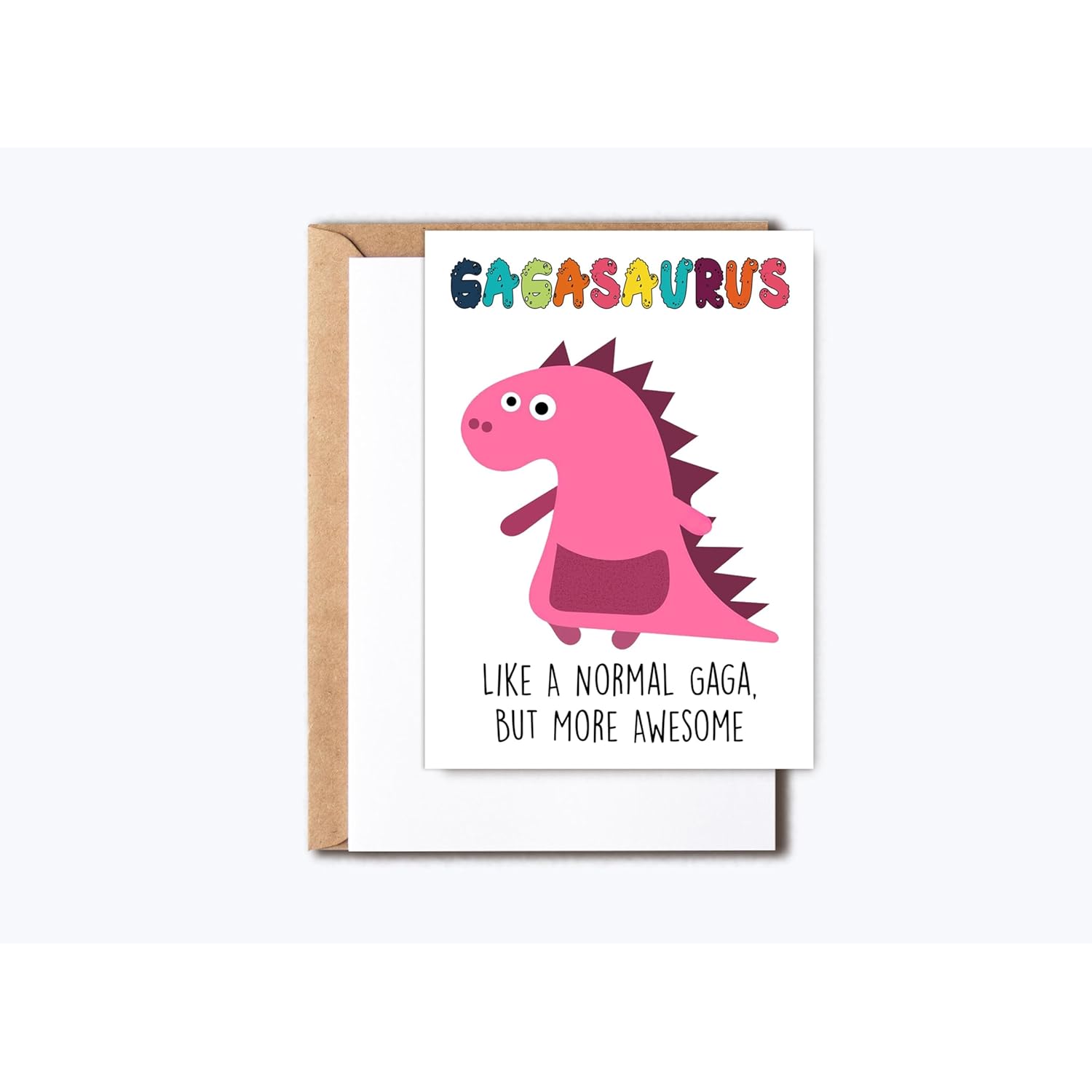 Gaga Dinosaur Card Gagasaurus - Dinosaur Birthday Card - Gaga Birthday Card - Happy Birthday Card - Mother'S Day Card - Card For Gaga