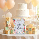 156-Piece Baby Shower Building Block Game Set, Featuring 58 Plain Wooden Blocks, 48 Markers, 48 Templates, 1 Game Instruction Card, And 1 Storage Box—Specially Designed For Parties (Floral Theme)