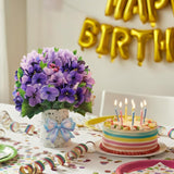 Violet Big Pop Up 13 Inch Paper Flower Bouquet Greeting Cards With Blank Note & Envelope, Ideal Gift For Celebrating Love, Holiday, Birthday, Anniversary, Mother'S Day, Housewarming