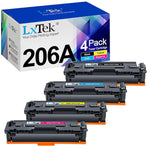 206A/206X Toner, 4-Pack with Chip for MFP M283fdw/M255dw Printers