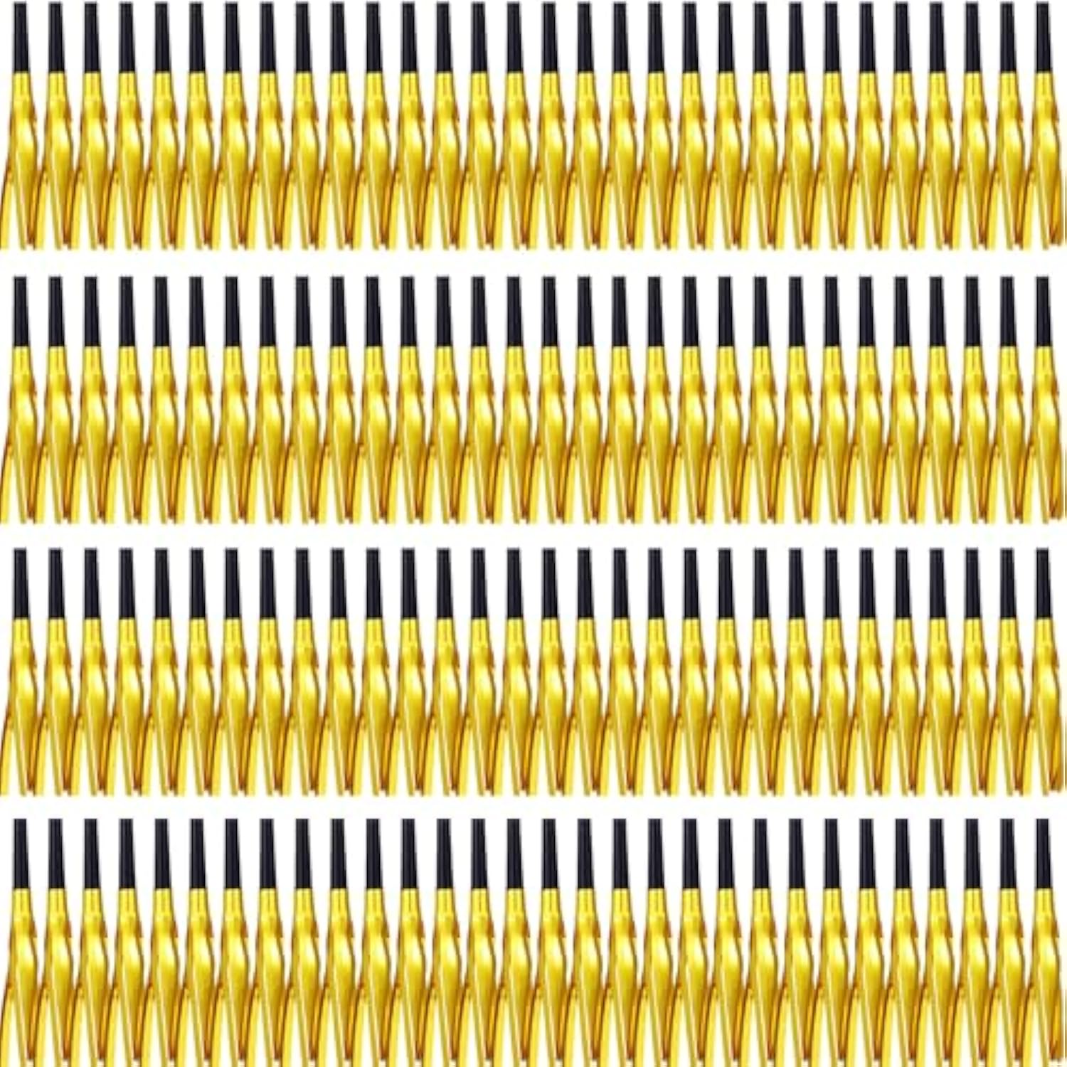 120pcs Gold Metallic Fringed Noise Makers for New Year Party Favors
