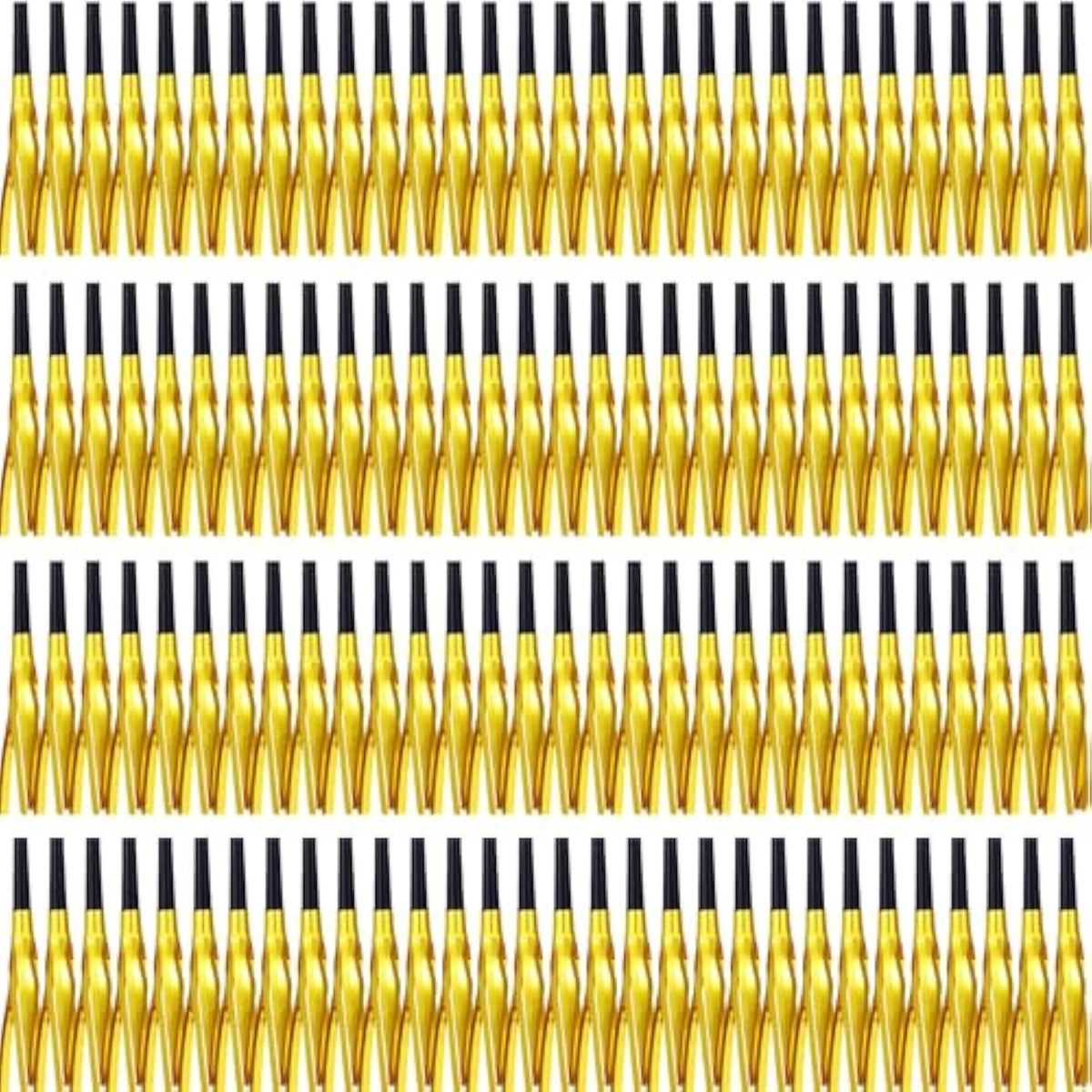 120pcs Gold Metallic Fringed Noise Makers for New Year Party Favors