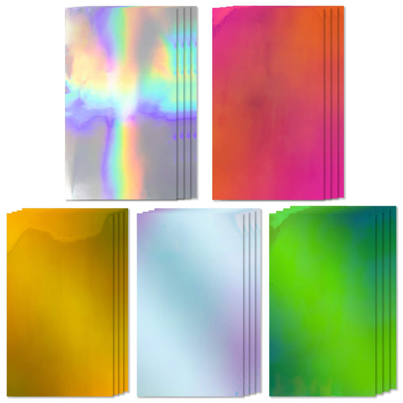 Holographic Vinyl Permanent Compatible With Cricut Joy [20 Pack, 5.5 X