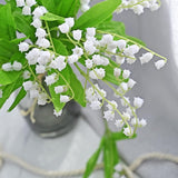 12 Artificial Valley Lilies, Artificial White Bell Orchids, Wedding Handheld Bouquet, Suitable For Family Garden Wedding Parties (White)