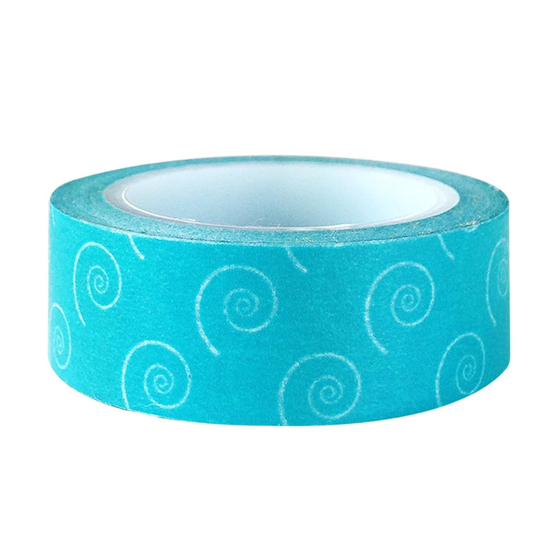 Dotted Japanese Washi Masking Tape - Aqua Swirly Dots