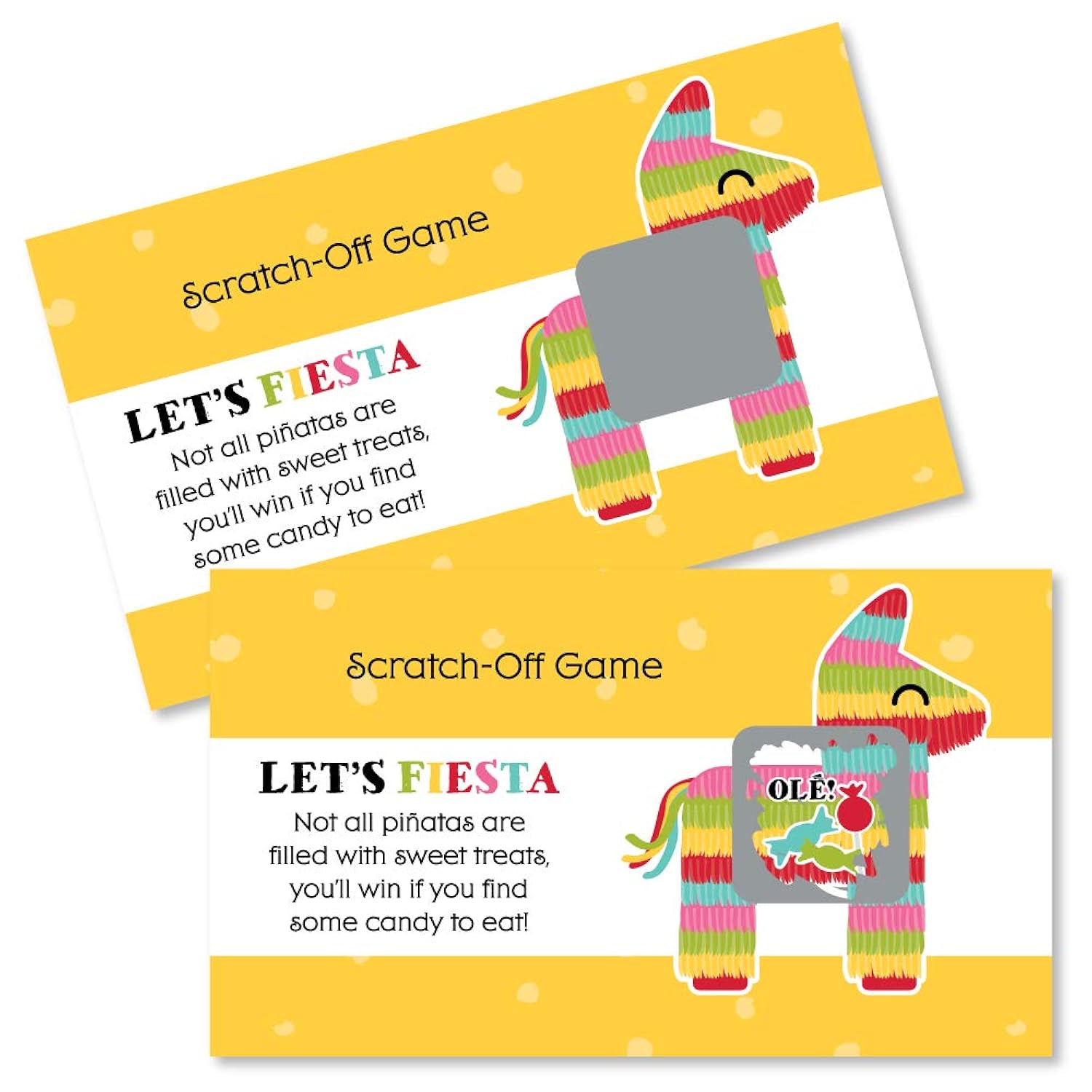 Big Dot of Happiness Let's Fiesta - Mexican Fiesta Party Game Scratch Off Cards - 22 Count