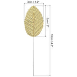 4.3" Artificial Silk Leaf, 200 Pcs Artificial Leaves Stems Fake Leaves Bulk Fake Rose Wire Crafts Leaves For Home Office Decor, Gold Tone