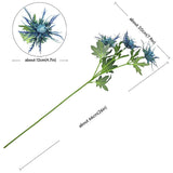 FiveSeasonStuff Real Size Artificial Thistle Flowers Real Touch 8 Stems Rustic Blue Thistle Decor Spray Eryngium | Sea Holly for Wedding Bouquet Centerpiece 26 inches