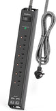 Surge Protector Power Strip 6 Outlets 4 USB Ports 2 USB C 5FT Flat Plug Extension Cord 900J