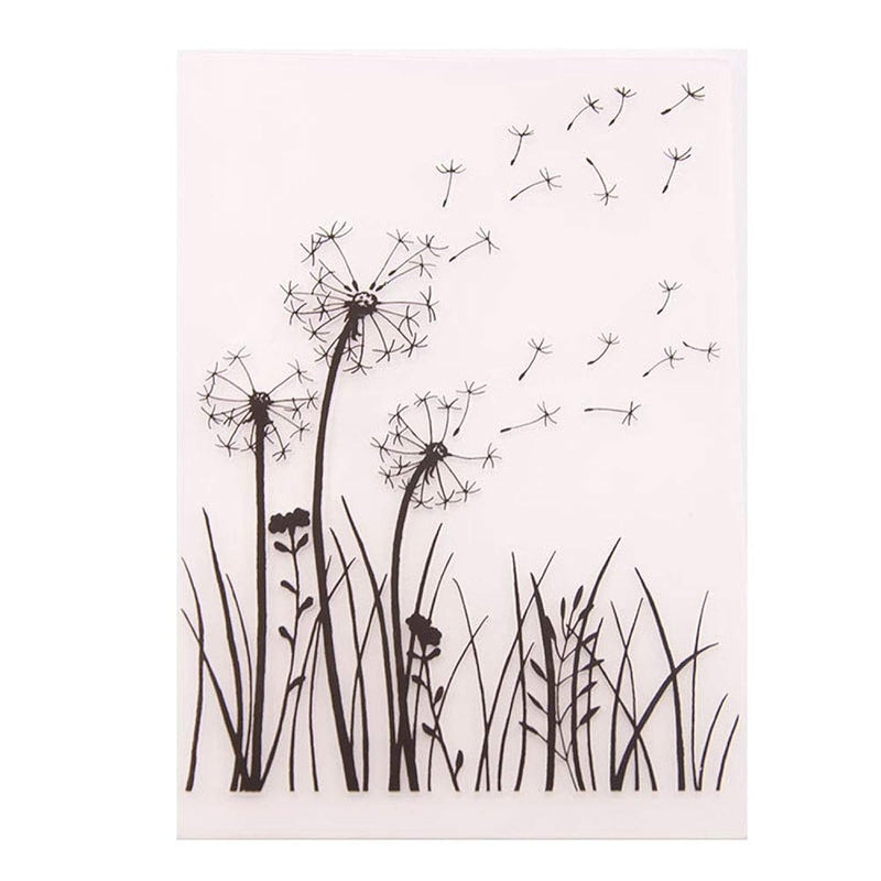 4.1 By 5.8 Inches Dandelion Flower Grass Dragonfly Plastic Embossing Folders F