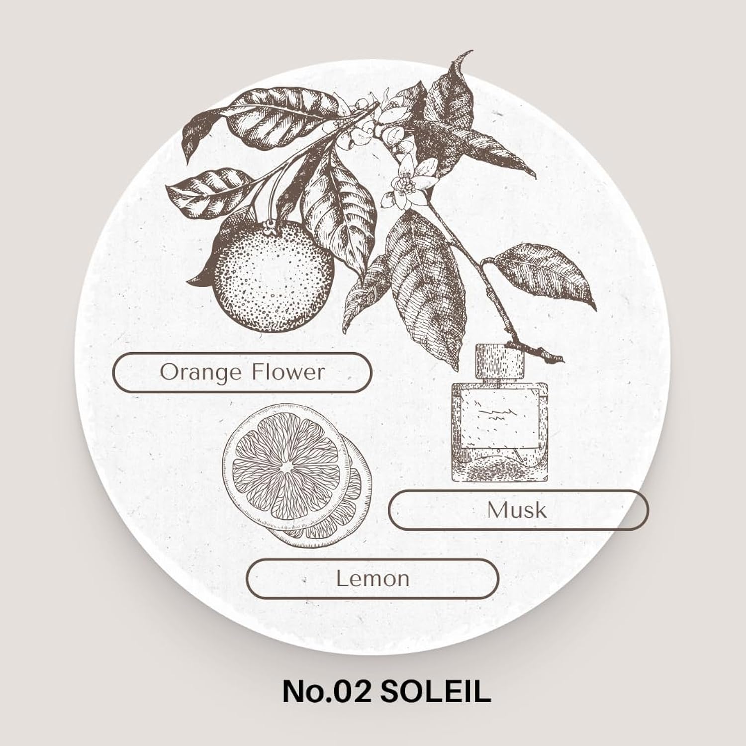 Los Angeles No.02 Soleil – Luxury Scented Candle, Bright & Uplifting, Orange Flower, Lemon, Musk, Natural Coconut Wax, Crystal Clear Glass, Gift For Women, Made In Usa -8.5Oz