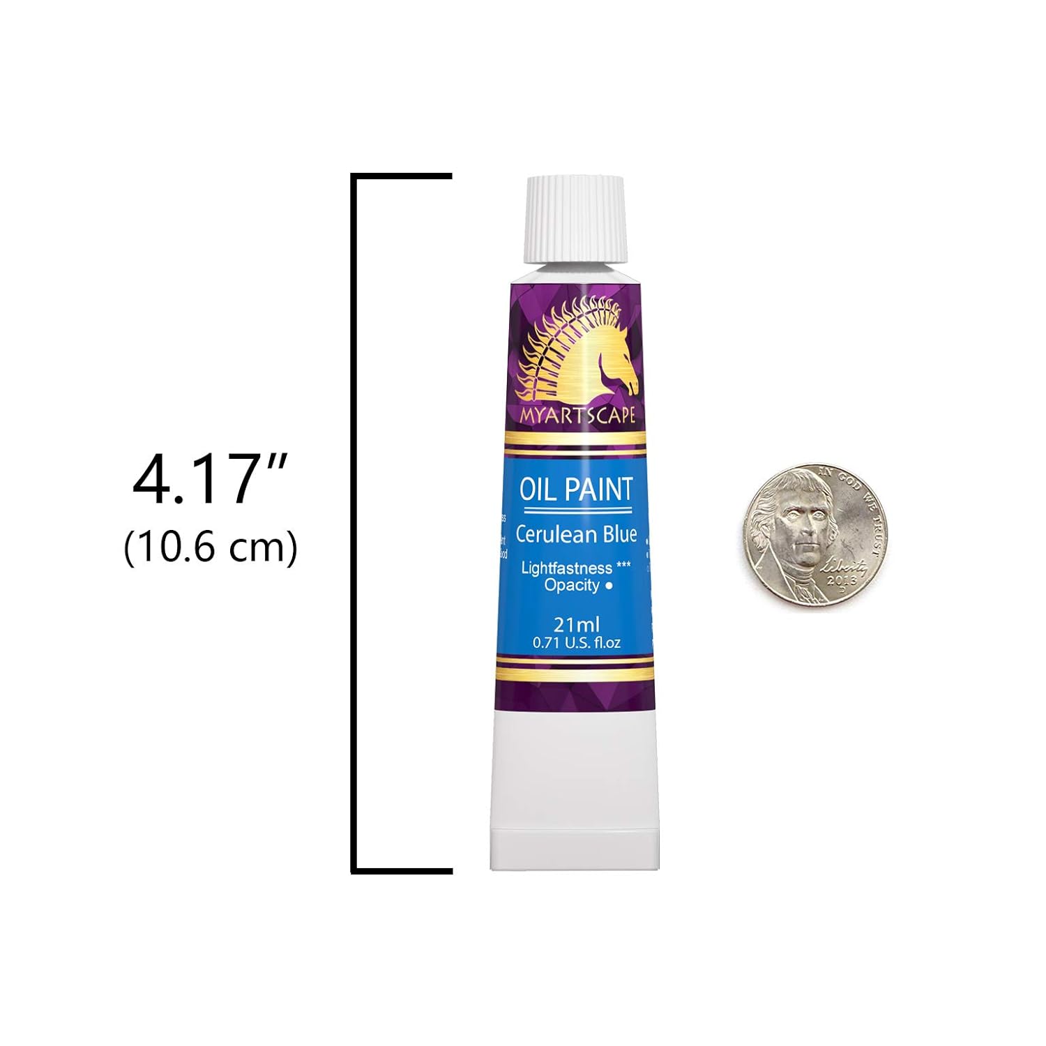 Oil Paint Set - 24 X 21Ml Tubes - Artist Quality - Rich Vivid Oil-Based Colors - Lightfast - Heavy Body - Great Saturation - Glossy Finish - Professional Painting Supplies