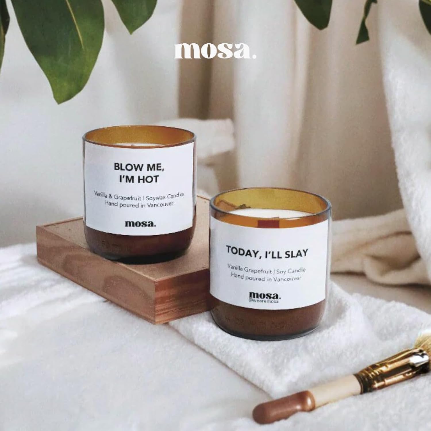 Eco Friendly Vanilla Grapefruit Scented Soy Candle | 4Oz Natural Soy Wax Candle With Wooden Wick | Upcycled Wine Bottle Jar | Handmade Aromatherapy Candle | Long-Lasting | Gift Ready