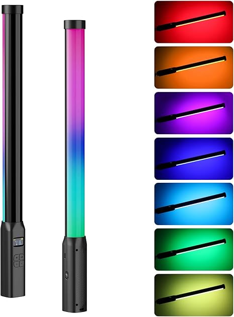 VL119 Handheld RGB Light Wand 360 LED Video Light Stick 3300mAh Rechargeable Camera Light