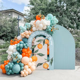 Orange, Blue & Teal Balloon Garland Kit 120pcs for Birthday, Baby Shower and Party Decor