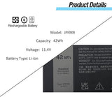 JPFMR 11.4V 42Wh 3Cell Replacement Laptop Battery for Dell Chromebook 3400 3100 2-in-1 and Inspiron Series