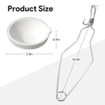9 Pcs Crucibles For Melting Metal Kit, 6 Ceramic Quartz Crucibles, 3 Pcs Whipclip Handle,Crucible Tongs, Metal Melting Kit,Silversmithing Starter Kit,Melting Metals Like Gold And Silver