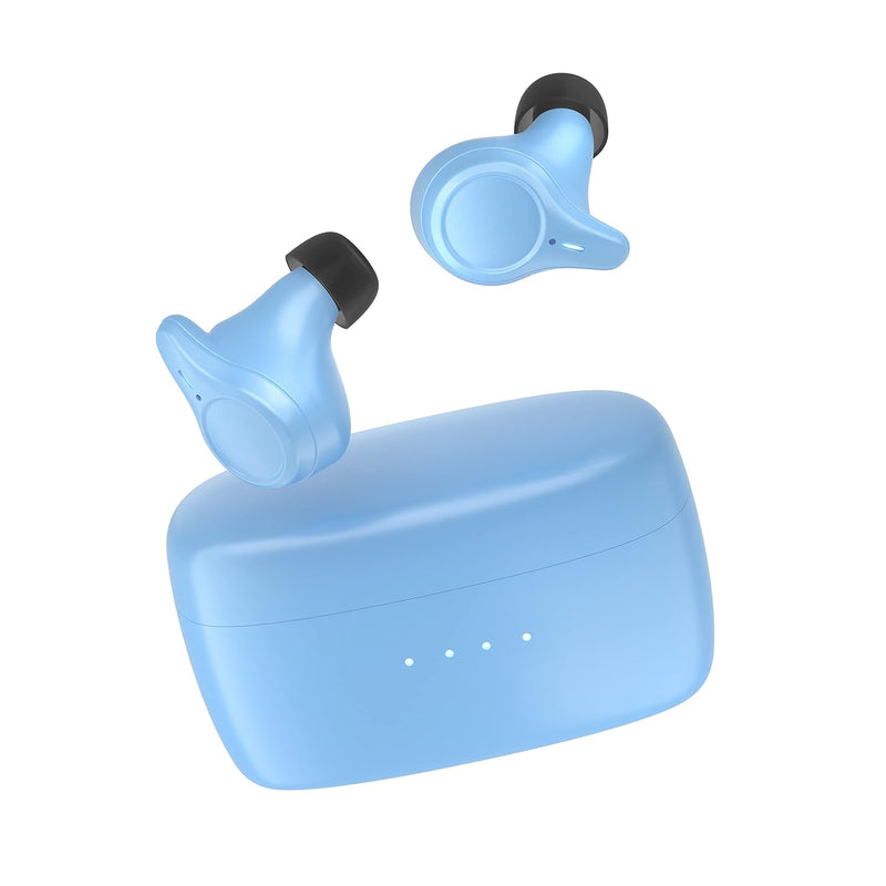 E10 True Wireless Earbuds, Mini Blue – Wireless In-Ear Headphones With Chargin